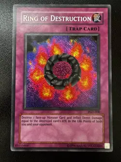 Ring Of Destruction PGD-000 Unlimited Yu-Gi-Oh! Trap Card - Image 1