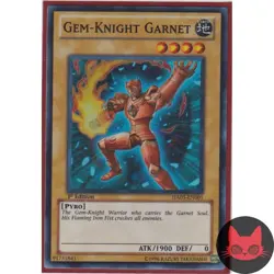 Yugioh Gem-Knight Garnet HA05-EN001 Super Rare 1st Edition NM - Image 1