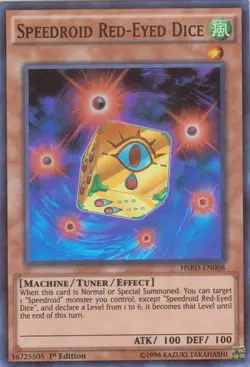 Speedroid Red-Eyed Dice - HSRD-EN008 - Super Rare - 1st Edition - Yu-Gi-Oh! - Image 1
