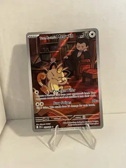 Pokemon TCG Team Rockets Meowth 203/182 Sv10: Destined Rivals Full Art Card - Image 1