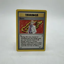 Blaine Pokemon Card Gym Challenge 100/132 Regular Unlimited Rare Non Holo - Image 1