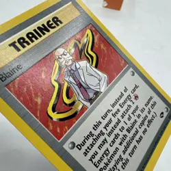 Blaine Pokemon Card Gym Challenge 100/132 Regular Unlimited Rare Non Holo - Image 4