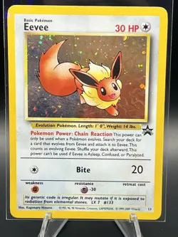 PokÃ©mon - Eevee - Holo Black Star Promo 11 - WOTC Pokemon Card Excellent - Image 1