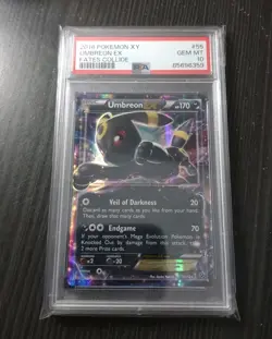 2016 Pokemon XY UMBREON EX #55 Fates Collide PSA 10 Gem Mint - Image 1