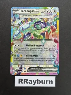 Pokemon Terapagos ex 128/142 Sv07: Stellar Crown Double Rare Holo - Image 1