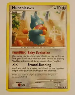 Munchlax 70/111 NM-LP 2009 Pokemon Rising Rivals TCG Card illus. Kagemaru Himeno - Image 1