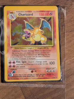 1999 Pokemon Charizard Base Set Holo 4/102 TCG Card - Image 6