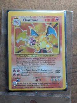 1999 Pokemon Charizard Base Set Holo 4/102 TCG Card - Image 7