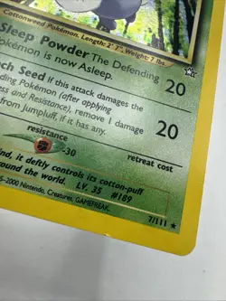 Jumpluff PokÃ©mon Card 7/111 Holo Rare Neo Genesis Unlimited Vintage - Image 5