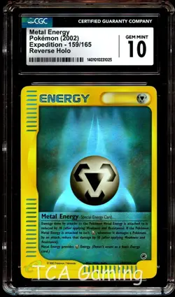 CGC 10 GEM MINT Metal Energy 159/165 REVERSE HOLO Expedition Pokemon Card 025 - Image 1