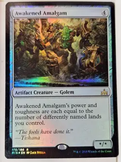 Awakened Amalgam - FOIL - Rivals of Ixalan - Magic the Gathering MTG Nice! - Image 1