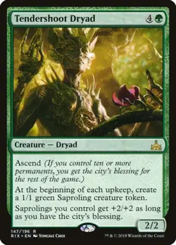 Tendershoot Dryad Rivals of Ixalan MTG Magic the Gathering LP Lightly Played - Image 1