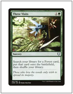 1x Three Visits, COmmander Legends, Magic MTG NM - Image 1