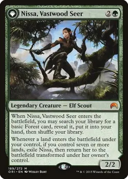 MTG Nissa, Vastwood Seer Nissa Sage Animist Magic Origins #189 MP Moderate Play - Image 1