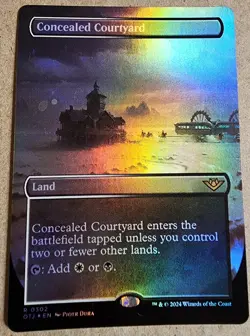 Concealed Courtyard - #302 Foil (Borderless) Outlaws of Thunder Junction - Mtg - Image 1
