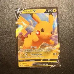 PIKACHU V Full Art Shining Fates Black Star Promo SWSH061 Pokemon Card NM ðŸ”¥ - Image 1