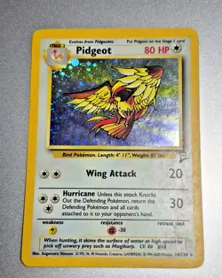 Pokemon TCG Pidgeot Base Set 2 14/130 Holo Unlimited Vintage MP Moderate Play - Image 1