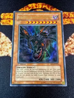 YUGIOH â€¢ RED EYES DARKNESS DRAGON â€¢ ULTRA RARE â€¢ SD1-EN001 â€¢ 1st EDITION â€¢ NM - Image 2