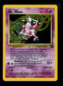 #4 Mr. Mime 6/64 Jungle 1999 WOTC Holo Rare PokÃ©mon Card TCG - Image 1