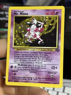 #4 Mr. Mime 6/64 Jungle 1999 WOTC Holo Rare PokÃ©mon Card TCG - Image 4