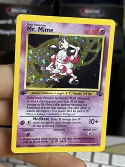 #2 1st Edition Mr. Mime 6/64 Jungle 1999 WOTC Holo Rare PokÃ©mon Card TCG - Image 3