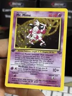 #2 1st Edition Mr. Mime 6/64 Jungle 1999 WOTC Holo Rare PokÃ©mon Card TCG - Image 4