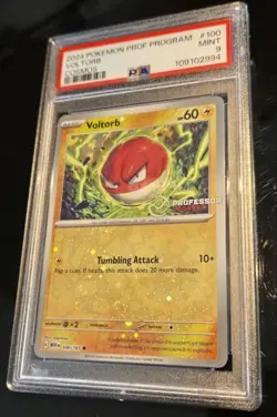 Pokemon Card PSA 9 Voltorb COSMOS Professor Program 100/165 151 Promo 2024 C2 - Image 2