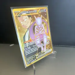 Team Rocket's Mewtwo ex 240/182 Destined Rivals Pokemon Gold Hyper Rare TCG NM - Image 3