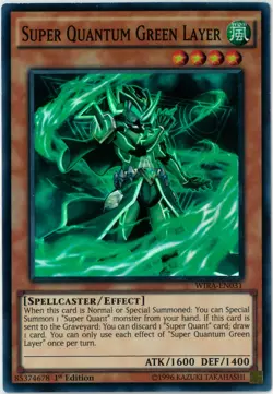 YuGiOh Super Quantum Green Layer Super Rare 1st WIRA-EN031 European English - Image 1