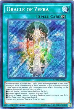 Oracle of Zefra - CROS-EN060 - Secret Rare - 1st Edition NM YuGiOh!  Crossed Sou - Image 2