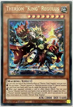 DIFO-EN007 Therion "King" Regulus - Secret Rare 1st Edition Near Mint YuGiOh - Image 1