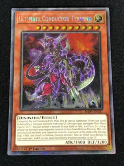 Yugioh Ultimate Conductor Tyranno RA04-EN287 1st Platinum Secret (NM) - Image 2