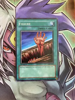 LOB-E045 Fissure Rare 1st Edition NM Yugioh Card - Image 1