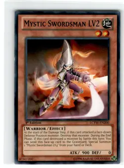 Yu-Gi-Oh! Mystic Swordsman LV2 Common LCYW-EN200 Moderately Played 1st Edition - Image 3