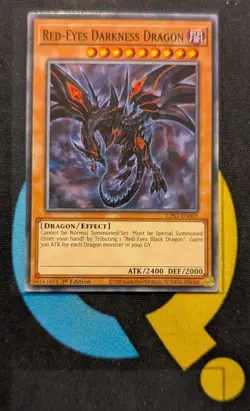 LDS1-EN003 Red-Eyes Darkness Dragon Common 1st Edition YuGiOh Card - Image 1