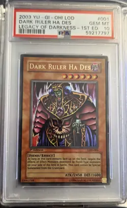Yu-Gi-Oh, Dark Ruler Ha Des Lod 1st Psa 10 - Image 2