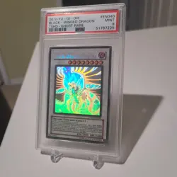 Yu Gi Oh! Black Winged Dragon Unlimited Ghost Rare PSA 9 Mint (Max Saturation) - Image 3