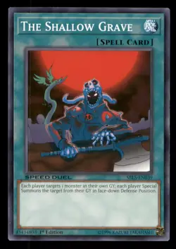 Yugioh The Shallow Grave #SBLS-EN039 Speed Duel: Arena of Lost Souls LP - Image 1