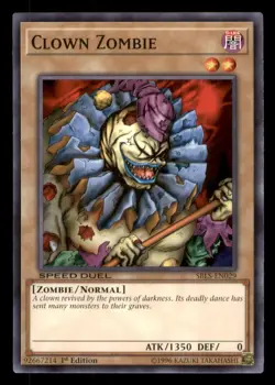 Yugioh Clown Zombie #SBLS-EN029 Speed Duel: Arena of Lost Souls LP - Image 3