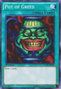 Pot of Greed Yu-Gi-Oh! LCJW-EN061 1st Secret Rare - Image 1