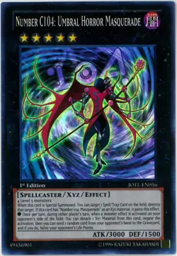 YuGiOh Number C104: Umbral Horror Masquerade Super Rare 1st JOTL-EN056 English - Image 1