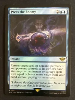 1x Foil Press the Enemy (0065) The Lord of the Rings LP MTG Magic x1 MKE - Image 1