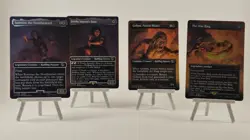 MTG LOTR 448â€“451 Full Art Foil Scene Set â€“ NM Sam Frodo Gollum One Ring-Mt Doom - Image 1