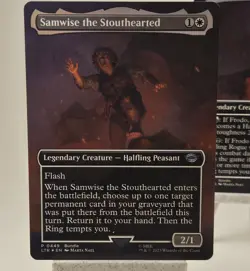 MTG LOTR 448â€“451 Full Art Foil Scene Set â€“ NM Sam Frodo Gollum One Ring-Mt Doom - Image 3