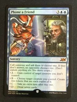 1x Foil Phone a Friend (055) Unfinity LP MTG Magic the Gathering x1 MKE - Image 1