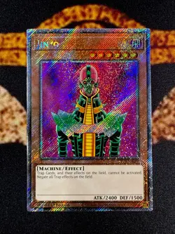 ðŸ”¥YUGIOH â€¢ JINZO â€¢ PLATINUM SECRET RARE â€¢ RA03-EN099 â€¢ 1st EDITION â€¢ NMðŸ”¥ - Image 1