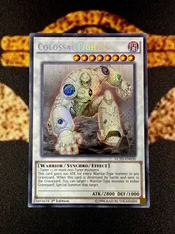 ðŸ”¥YUGIOH â€¢ COLOSSAL FIGHTER â€¢ SECRET RARE â€¢ LC5D-EN030 â€¢ 1st EDITION â€¢ VLPðŸ”¥ - Image 1