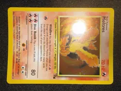 Moltres Holo Fossil Base Set Pokemon Card 12/62 One Owner - Image 3