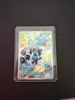 Riolu Scarlet & Violet Full Art Illustration Rare Pokemon TCG Card 215/198 - Image 1