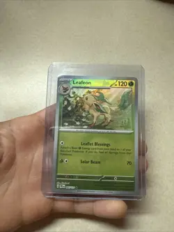 Pokemon Leafeon Prismatic Evolutions Holo Card 005/131 Master Ball Pattern - Image 1